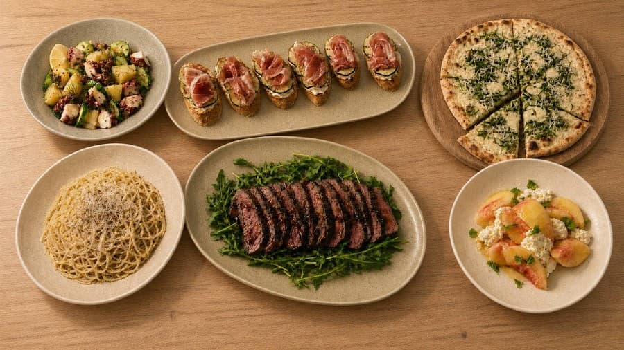 夏のイタリアンを楽しむ食卓